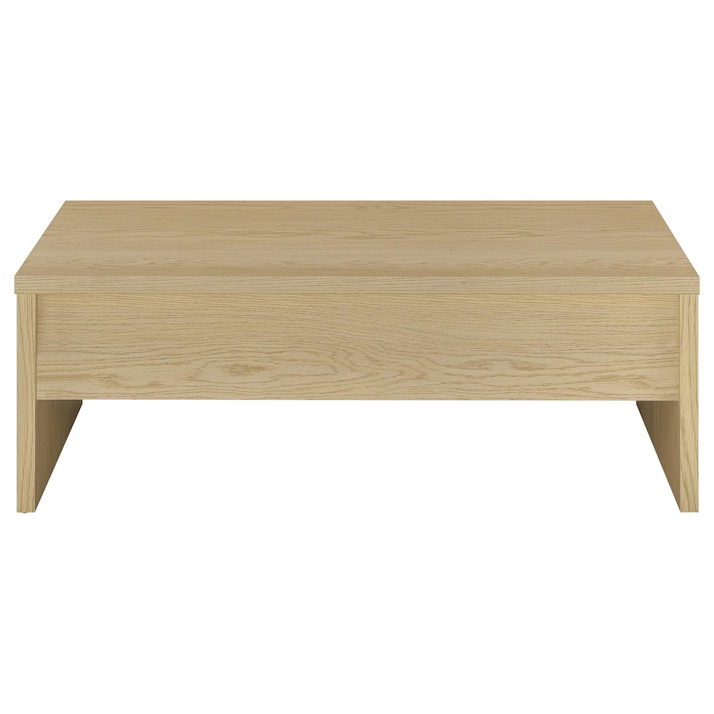 Canoga 3-piece Lift Top Cocktail Coffee Table Set Light Oak. Picture 10