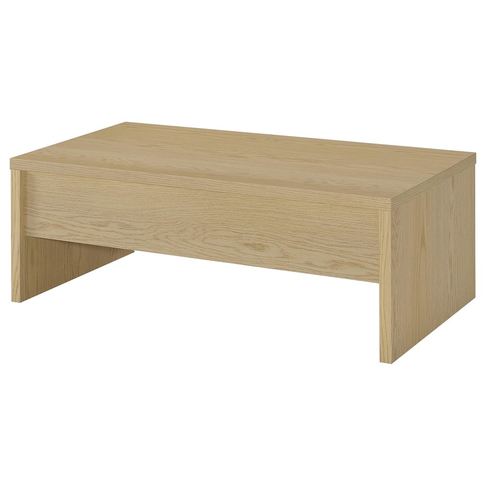 Canoga 3-piece Lift Top Cocktail Coffee Table Set Light Oak. Picture 11