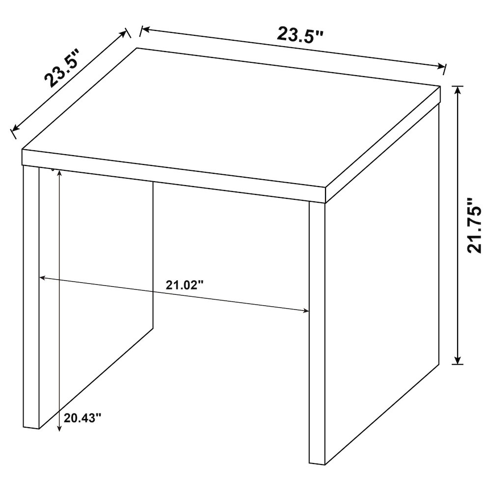 Canoga Engineered Wood Accent Side End Table Mango. Picture 8