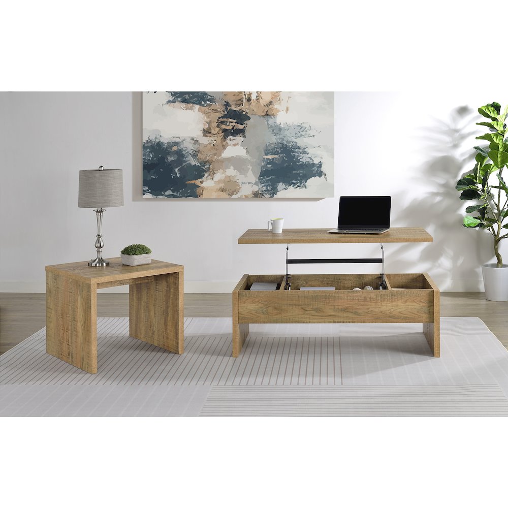 Canoga Engineered Wood Accent Side End Table Mango. Picture 9