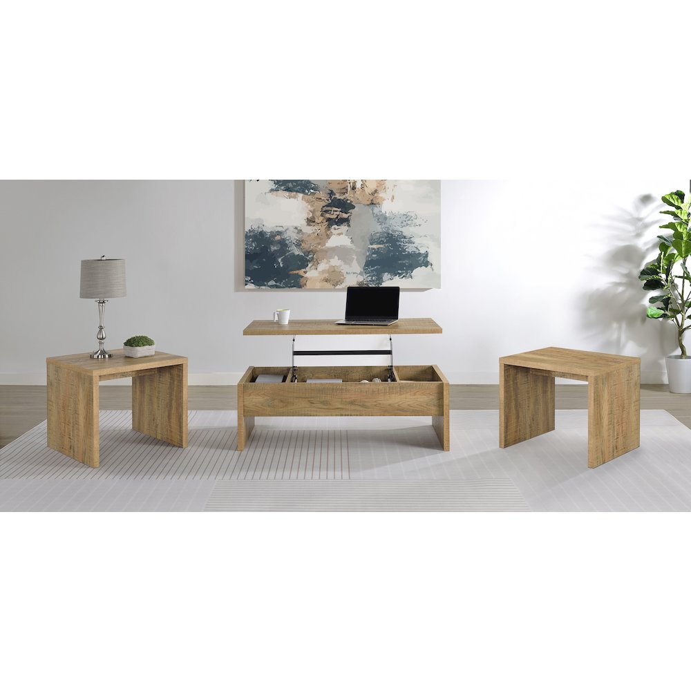 Canoga 3-piece Lift Top Cocktail Coffee Table Set Mango. Picture 2