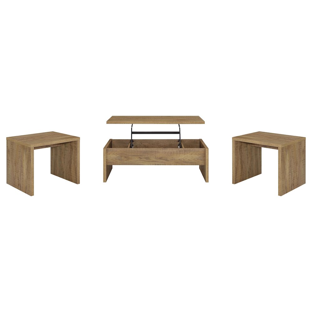 Canoga 3-piece Lift Top Cocktail Coffee Table Set Mango. Picture 1