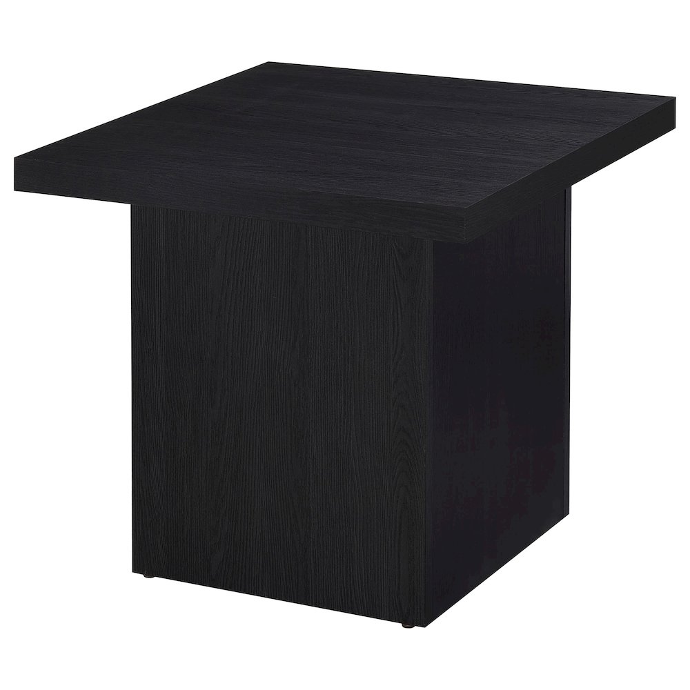 Devar 2-piece Square Cocktail Coffee End Table Set Black. Picture 4