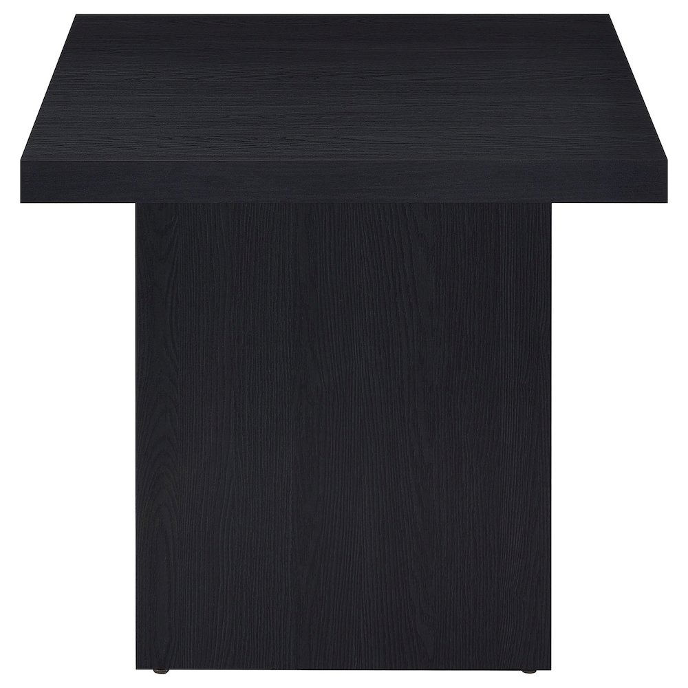 Devar 2-piece Square Cocktail Coffee End Table Set Black. Picture 5