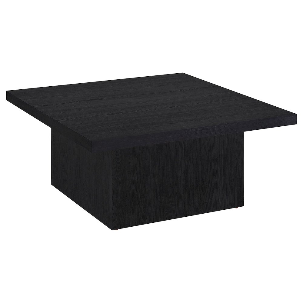 Devar 2-piece Square Cocktail Coffee End Table Set Black. Picture 8