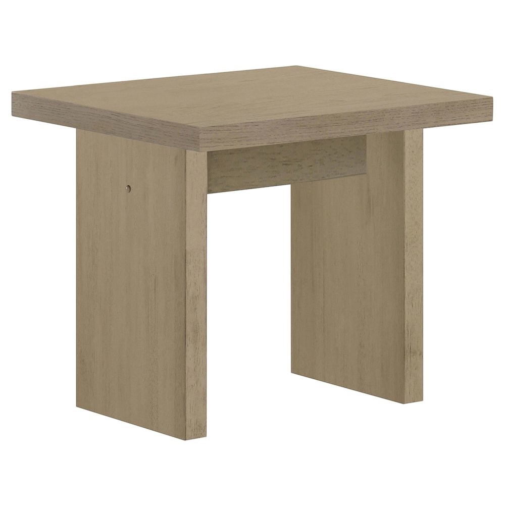 Decker Square Occasional Side End Table Natural Oak. Picture 1