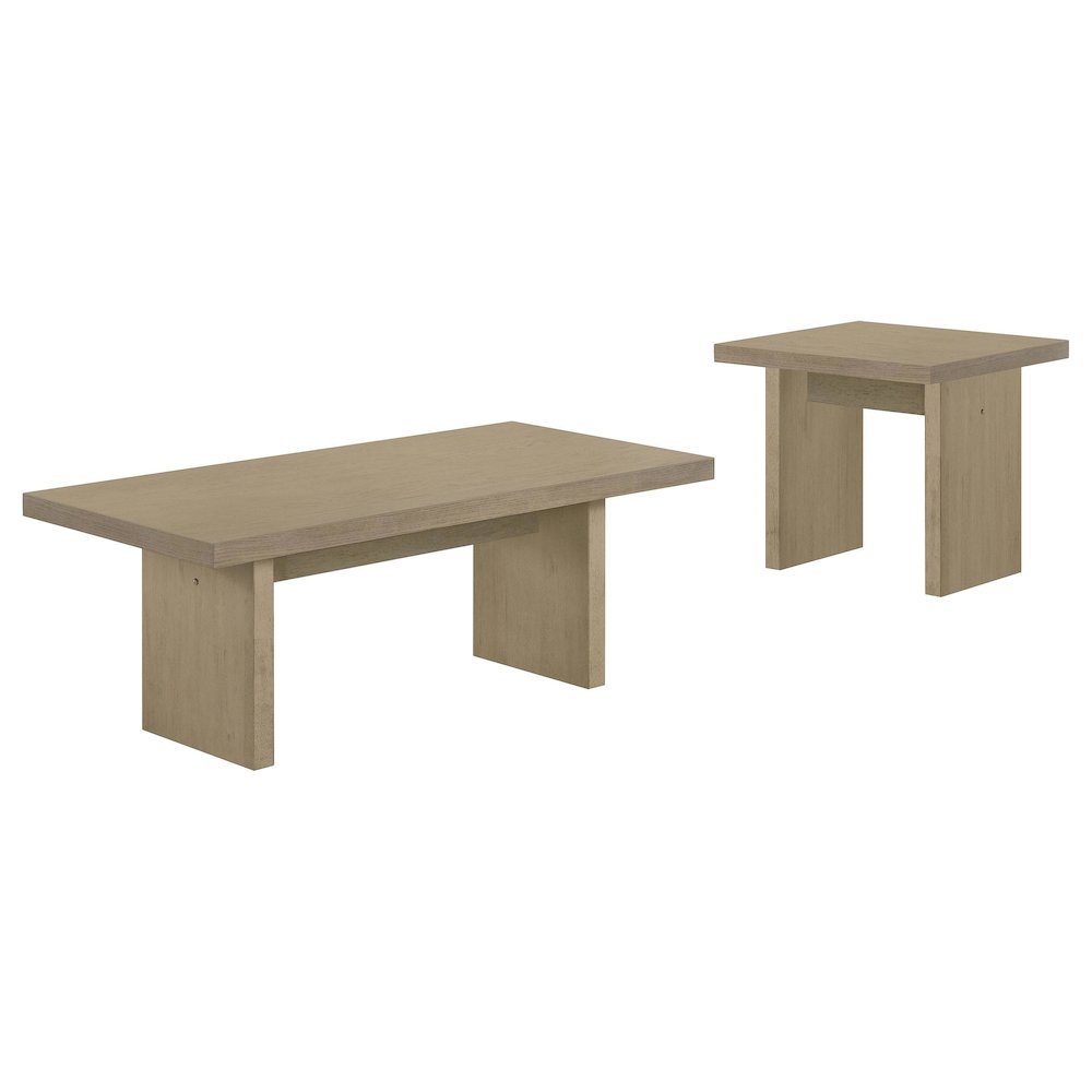 Decker Square Occasional Side End Table Natural Oak. Picture 2