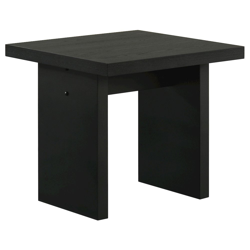 Decker Square Occasional Side End Table Black. Picture 1