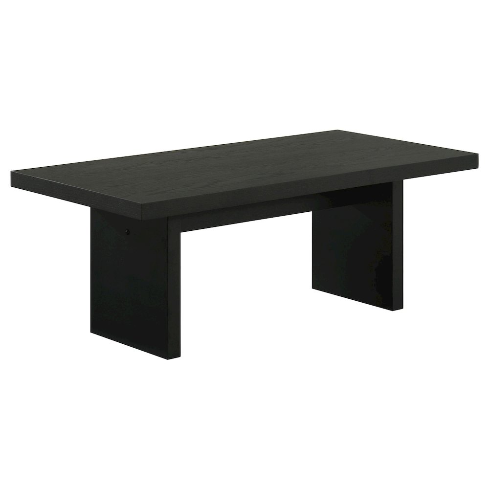 Decker 47-Inch Rectangular Cocktail Coffee Table Black. Picture 1