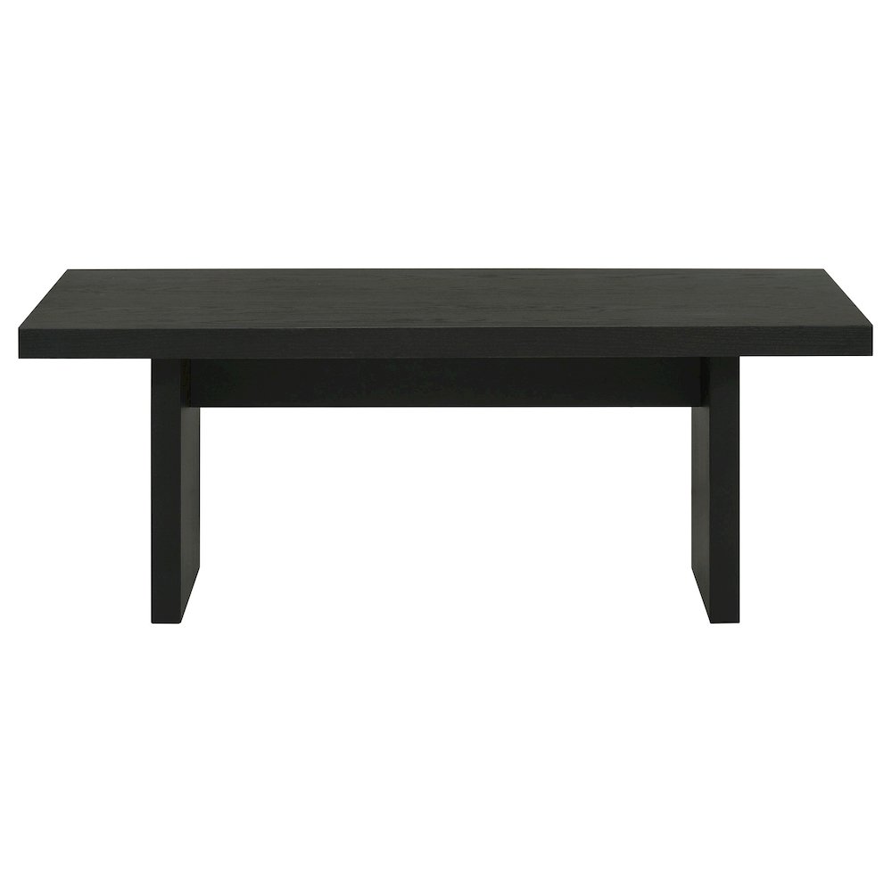 Decker 47-Inch Rectangular Cocktail Coffee Table Black. Picture 2