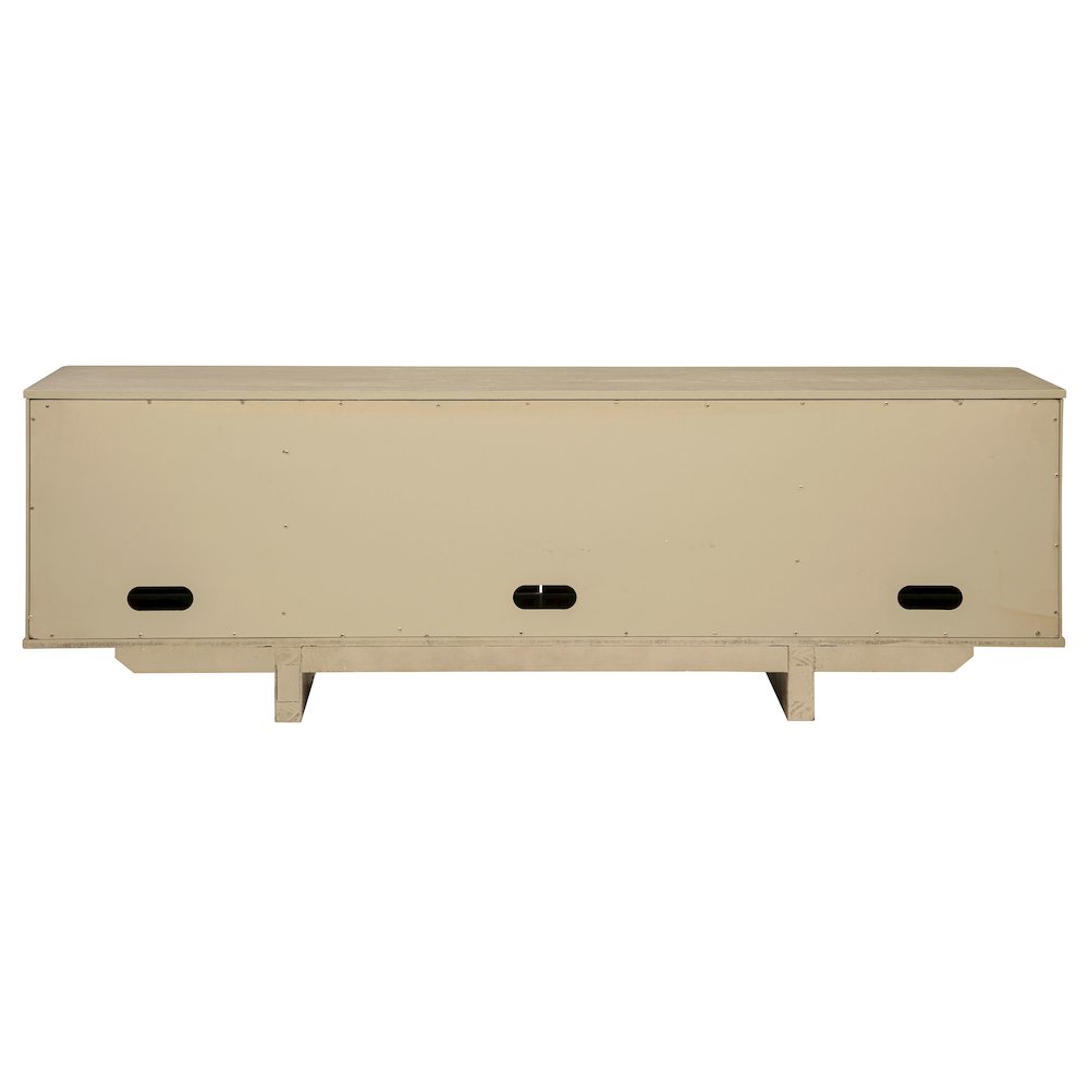 Kailani 79-inch 4-door Cane TV Stand Media Console Beige Oak. Picture 7