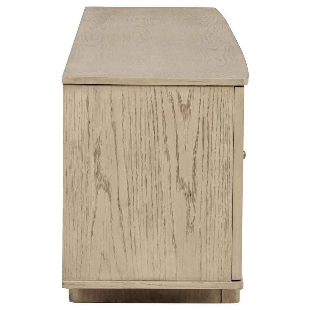 Kailani 79-inch 4-door Cane TV Stand Media Console Beige Oak. Picture 8
