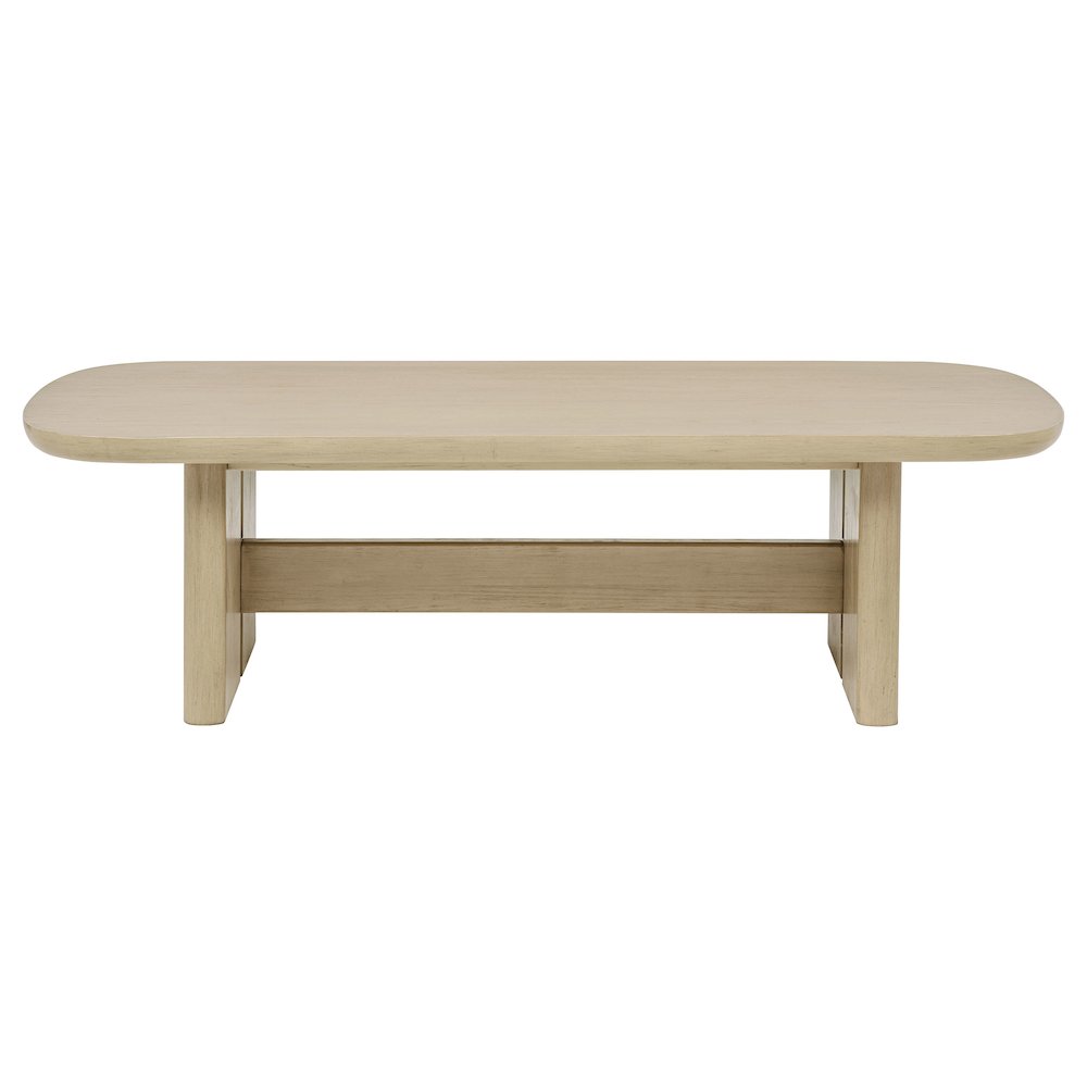 Kailani Coastal Rectangular Cocktail Coffee Table Beige Oak. Picture 3