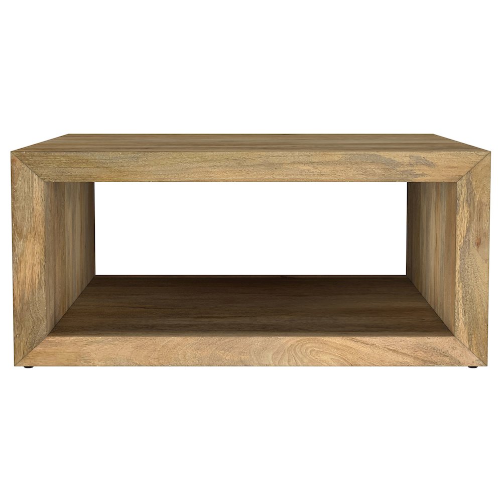 Benton Square Solid Mango Wood Coffee Table Natural. Picture 3
