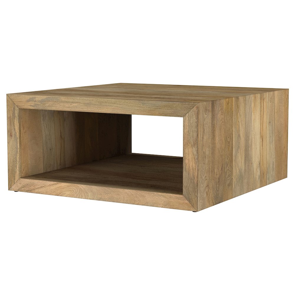 Benton Square Solid Mango Wood Coffee Table Natural. Picture 4