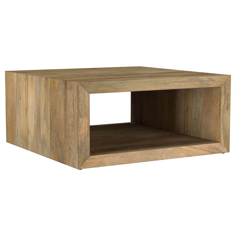Benton Square Solid Mango Wood Coffee Table Natural. Picture 6