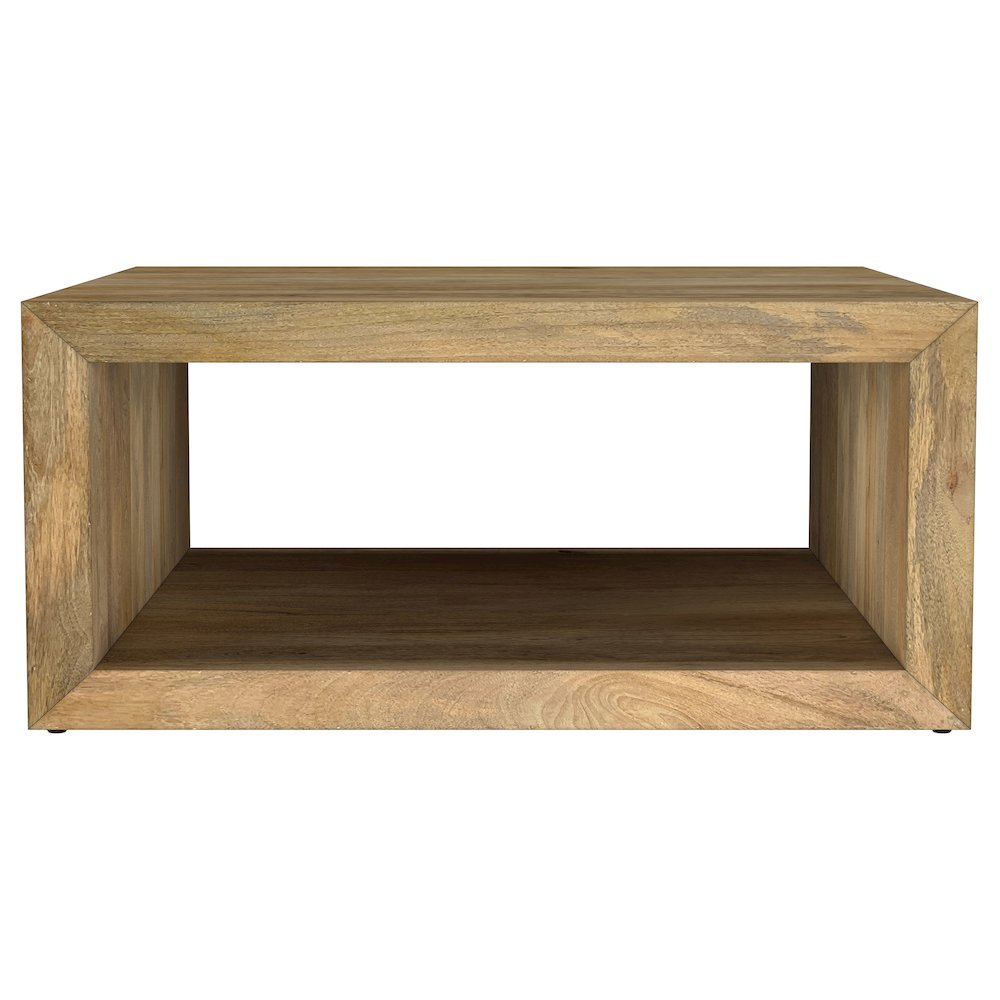 Benton Square Solid Mango Wood Coffee Table Natural. Picture 7