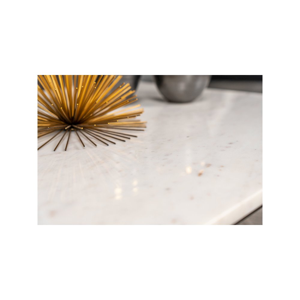 Tobin Square Marble Top Coffee Table White and Black. Picture 8