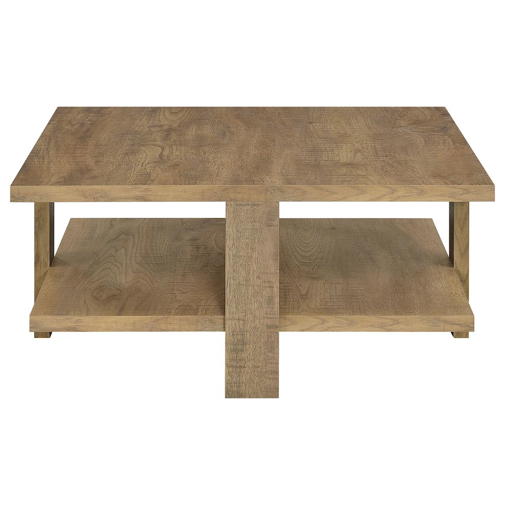 Dawn Square Engineered Wood Coffee Table Mango Brown. Picture 4
