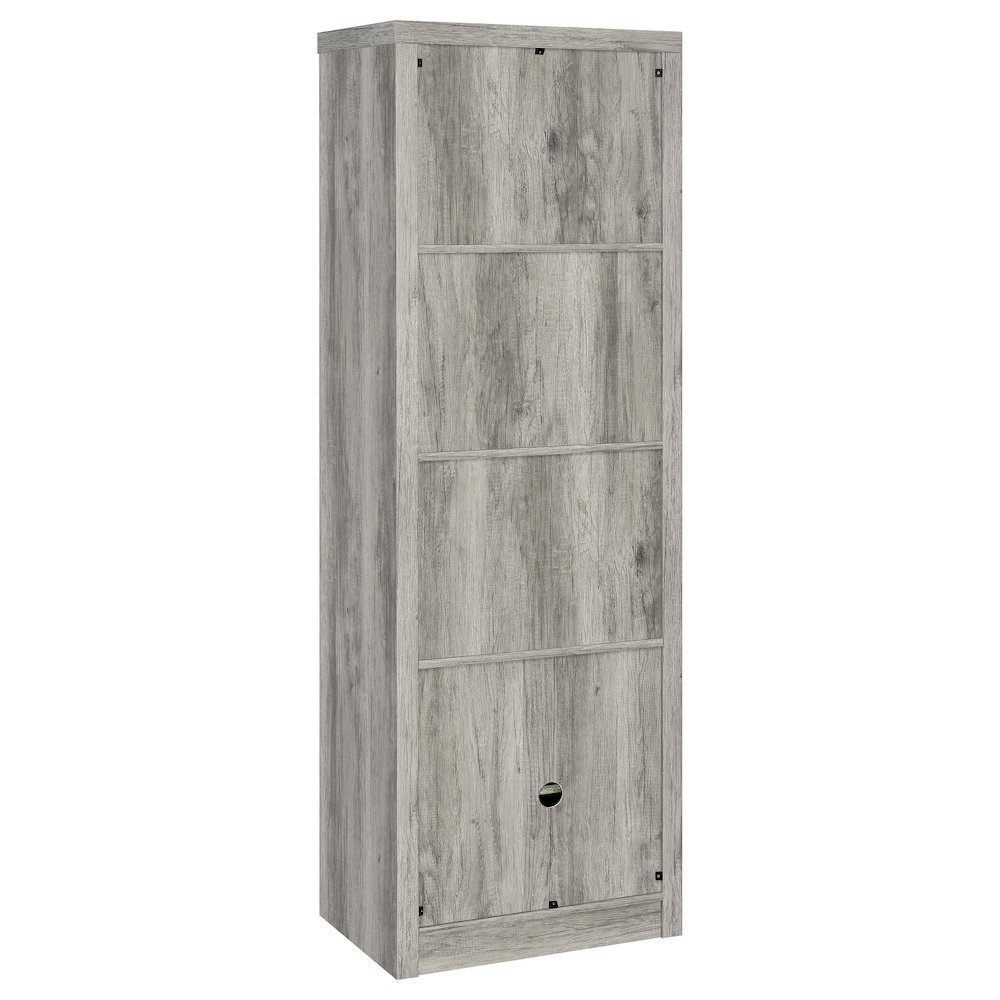 Burke 3-shelf Engineered Wood Media Tower Grey Driftwood. Picture 6