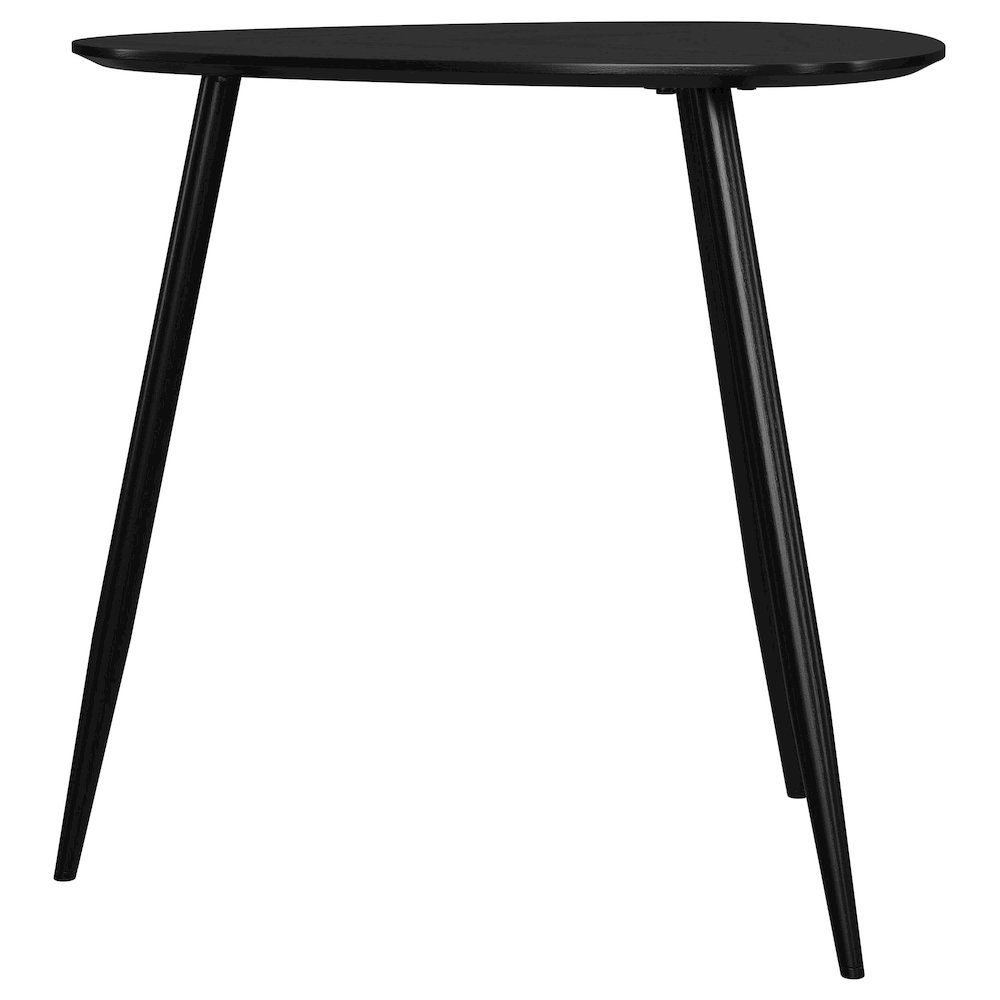Odessa Triangular Solid Wood End Table Black. Picture 5