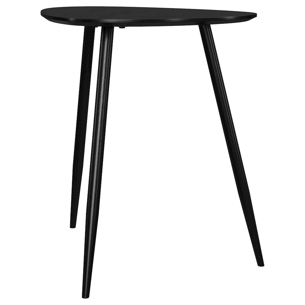 Odessa Triangular Solid Wood End Table Black. Picture 6