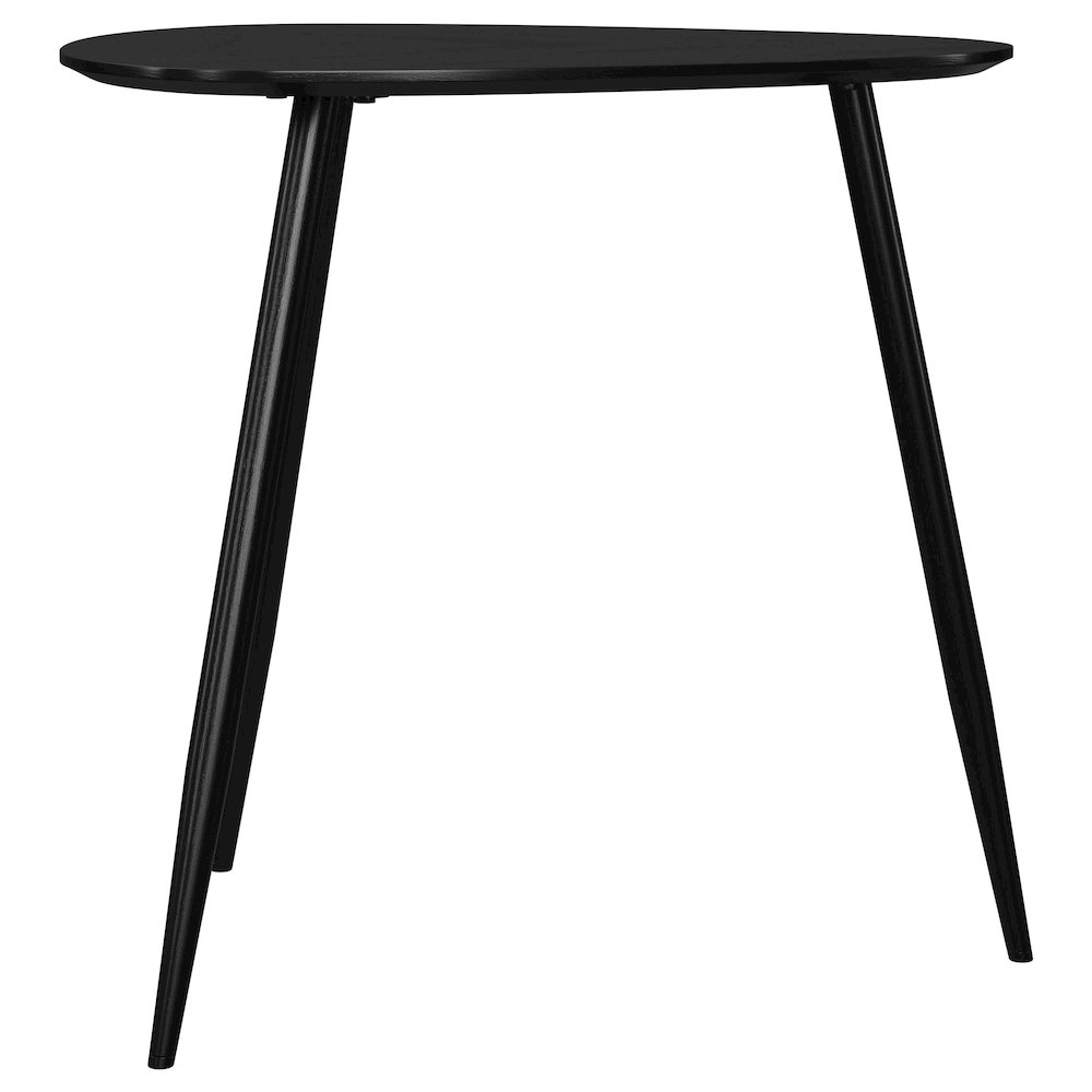 Odessa Triangular Solid Wood End Table Black. Picture 9