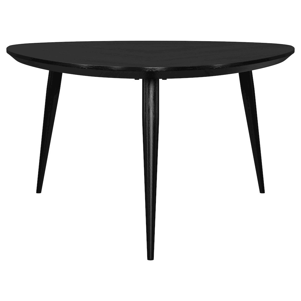 Odessa Triangular Solid Wood Coffee Table Black. Picture 3