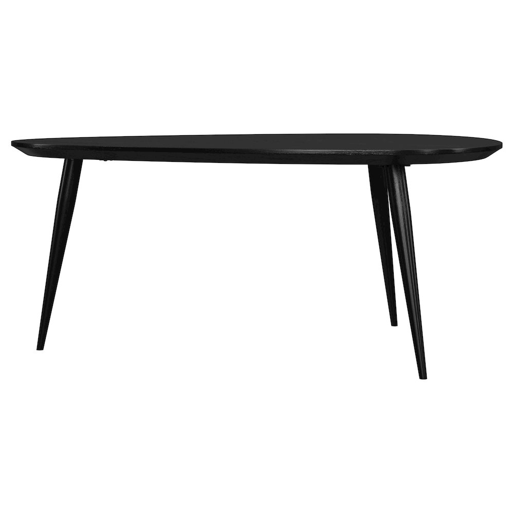Odessa Triangular Solid Wood Coffee Table Black. Picture 5