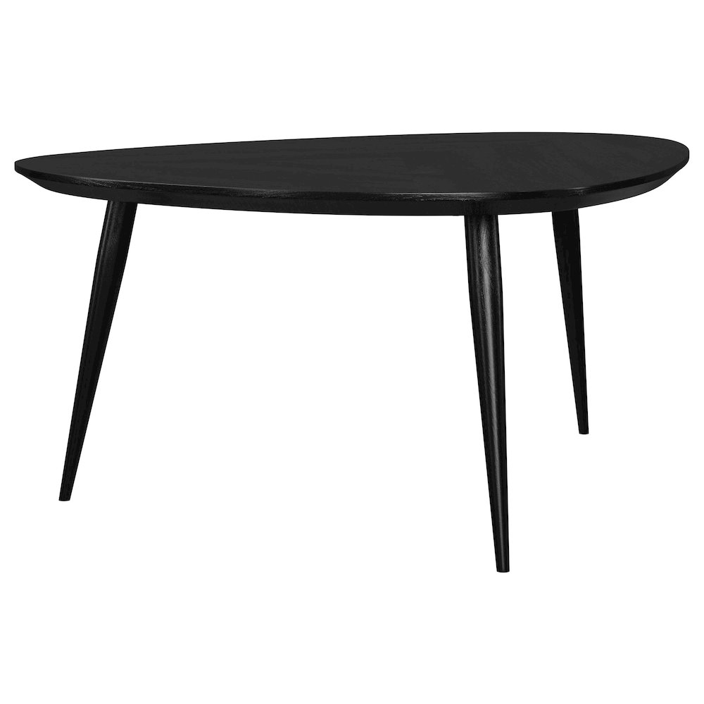 Odessa Triangular Solid Wood Coffee Table Black. Picture 8