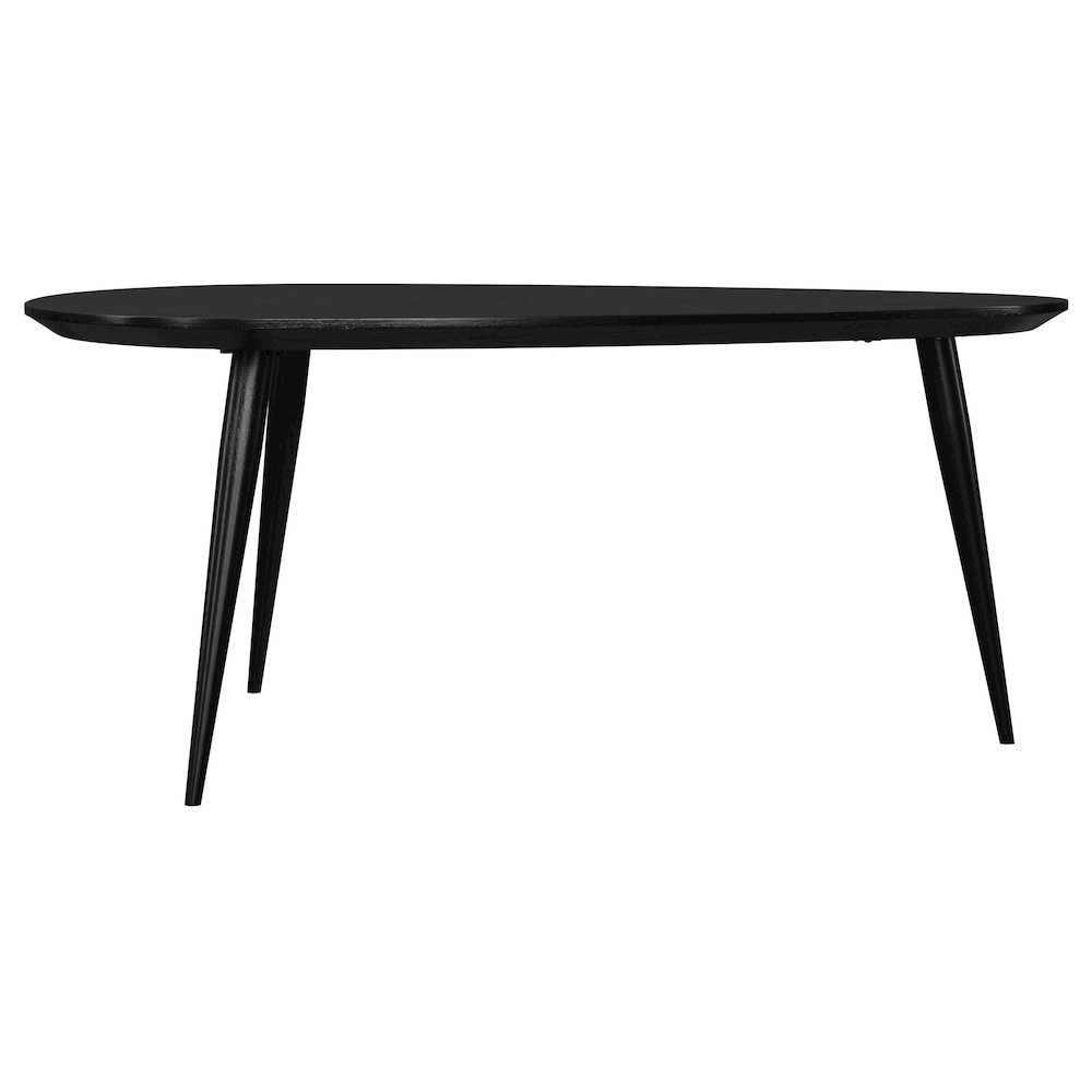 Odessa Triangular Solid Wood Coffee Table Black. Picture 9