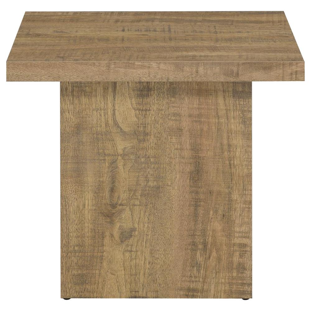 Square Green Wood End Table for Living Room, Stylish Side Table. Picture 4