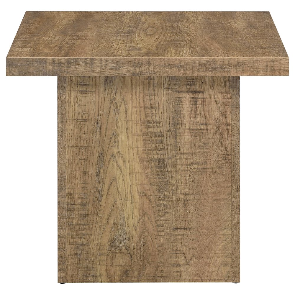 3-Piece Square Coffee & End Table Set, Mango Wood Look, Rustic. Picture 6