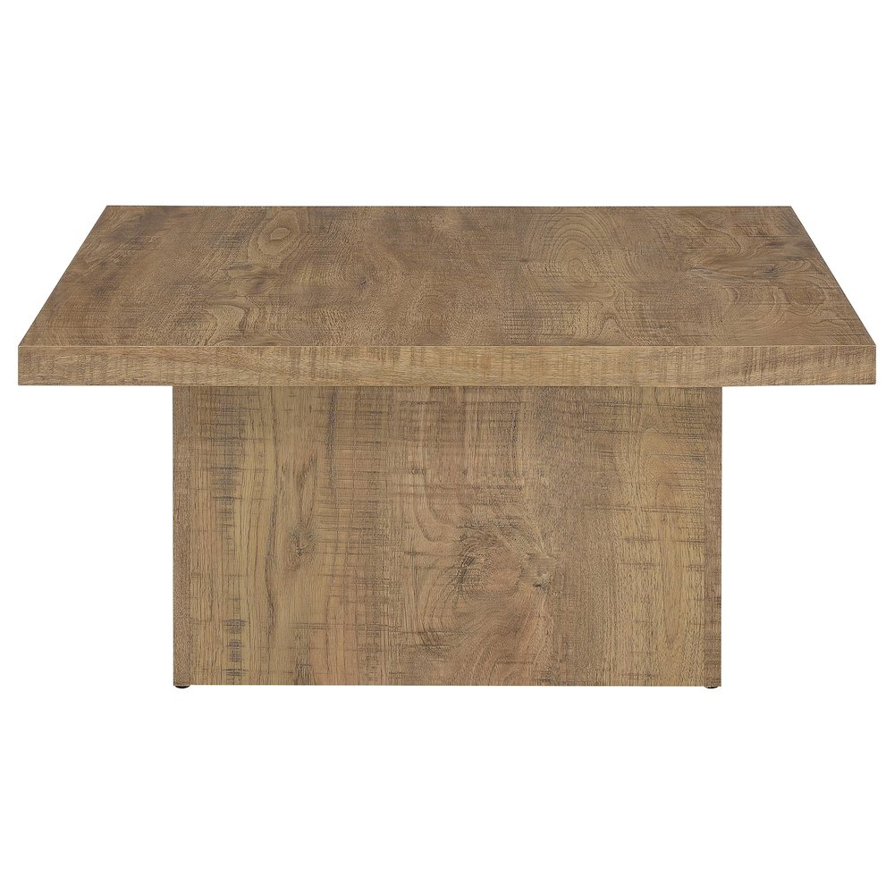 3-Piece Square Coffee & End Table Set, Mango Wood Look, Rustic. Picture 9