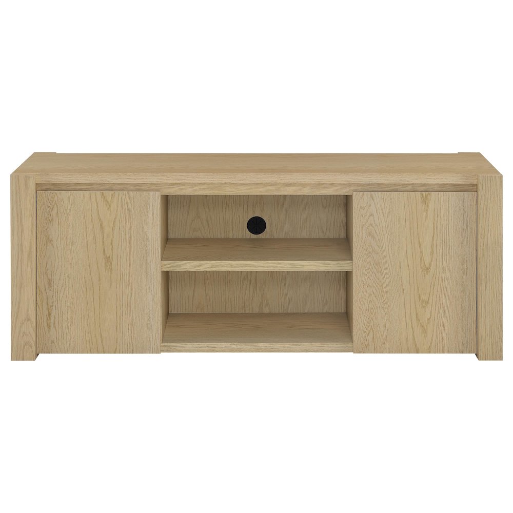 Laurelton 60-inch 2-door TV Stand Media Console Light Oak. Picture 4