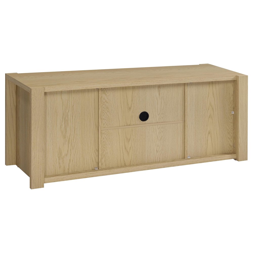 Laurelton 60-inch 2-door TV Stand Media Console Light Oak. Picture 7