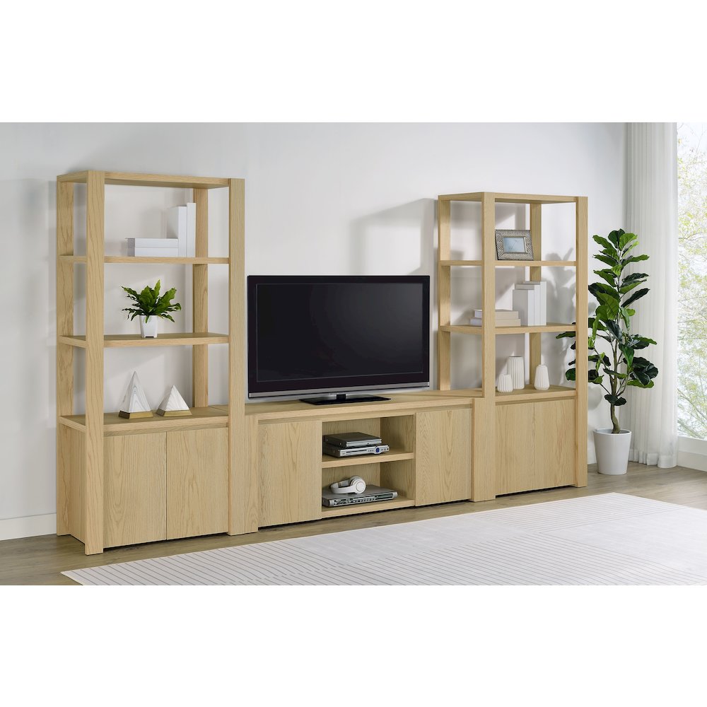 Laurelton 60-inch 2-door TV Stand Media Console Light Oak. Picture 12