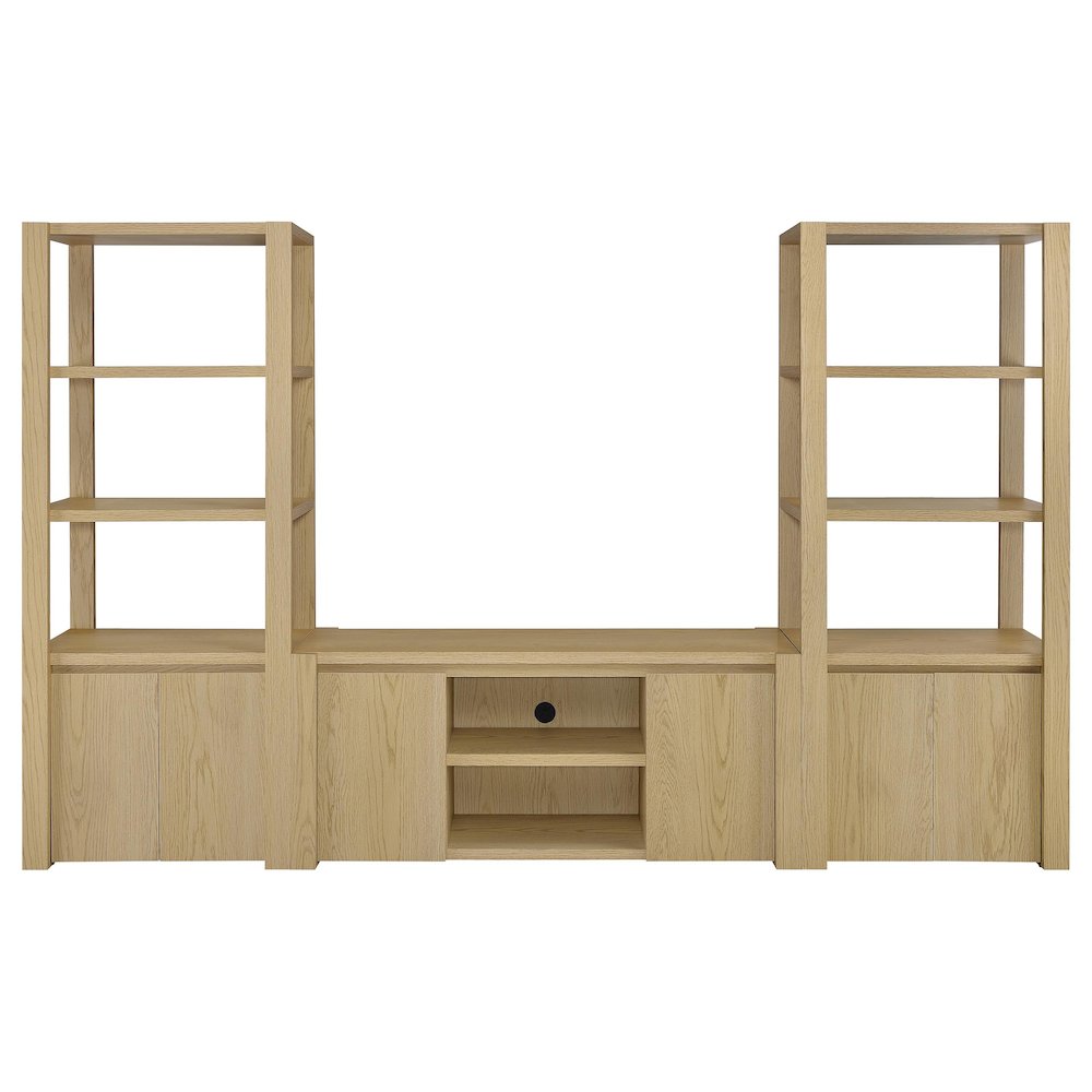 Laurelton 60-inch 2-door TV Stand Media Console Light Oak. Picture 13