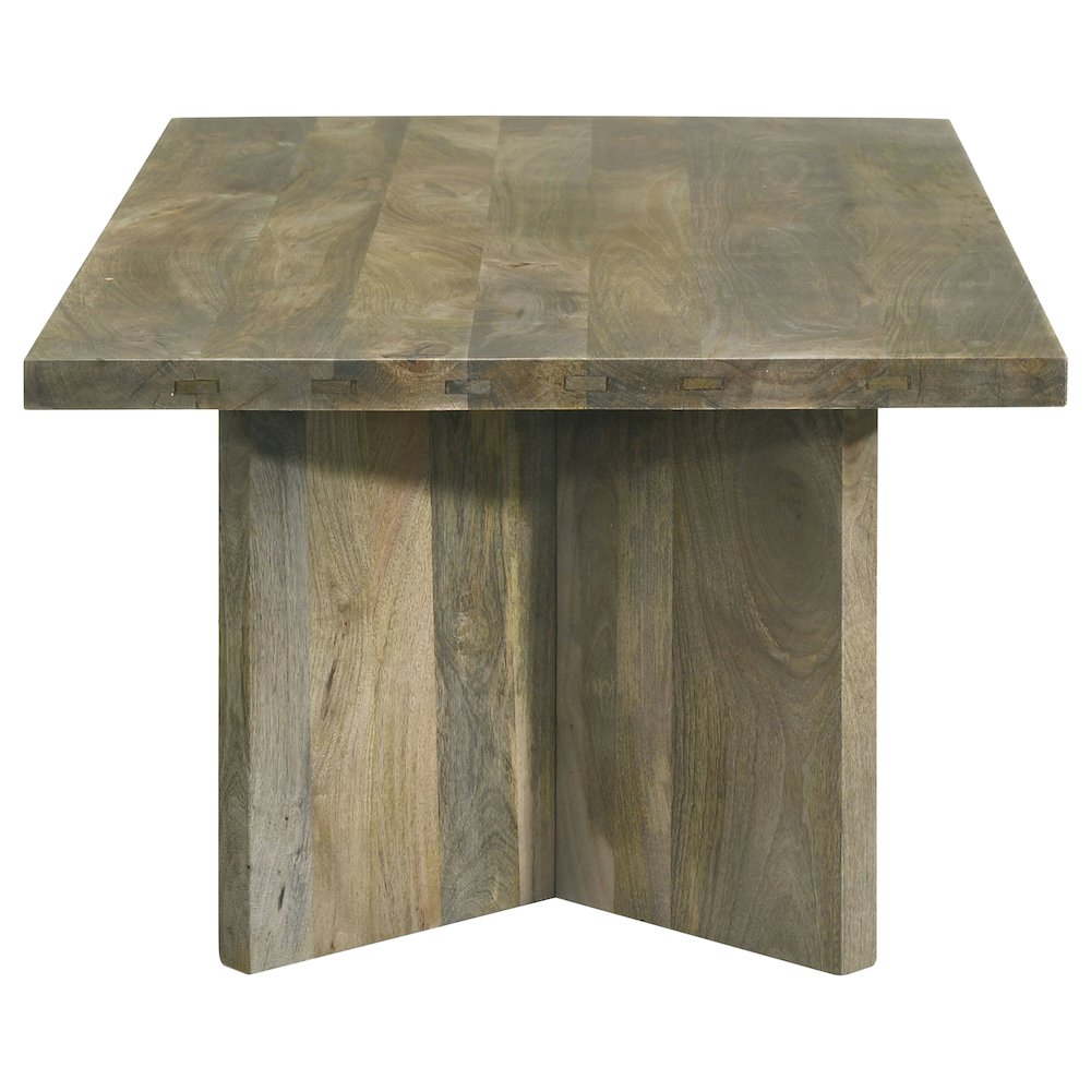 Andando Rectangular Solid Wood Coffee Table Mango Brown. Picture 4