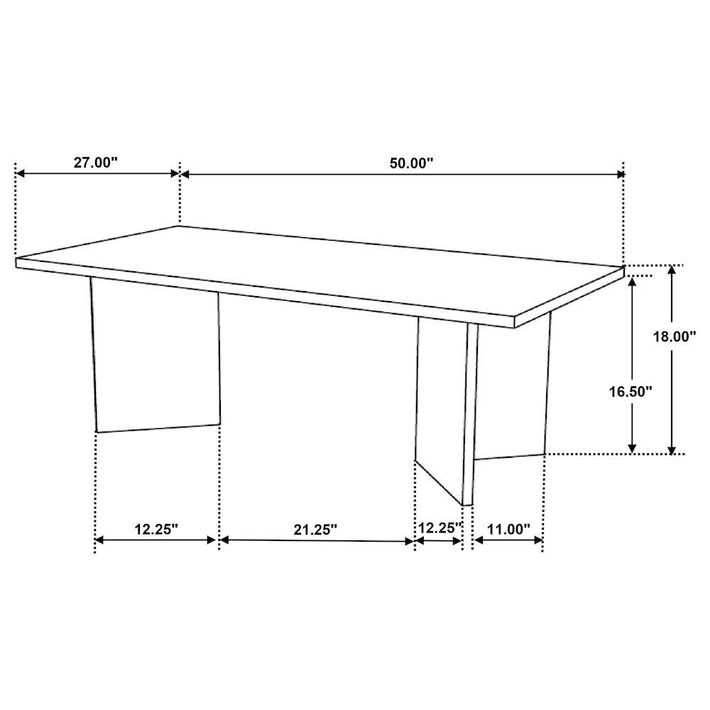 Andando Rectangular Solid Wood Coffee Table Mango Brown. Picture 9