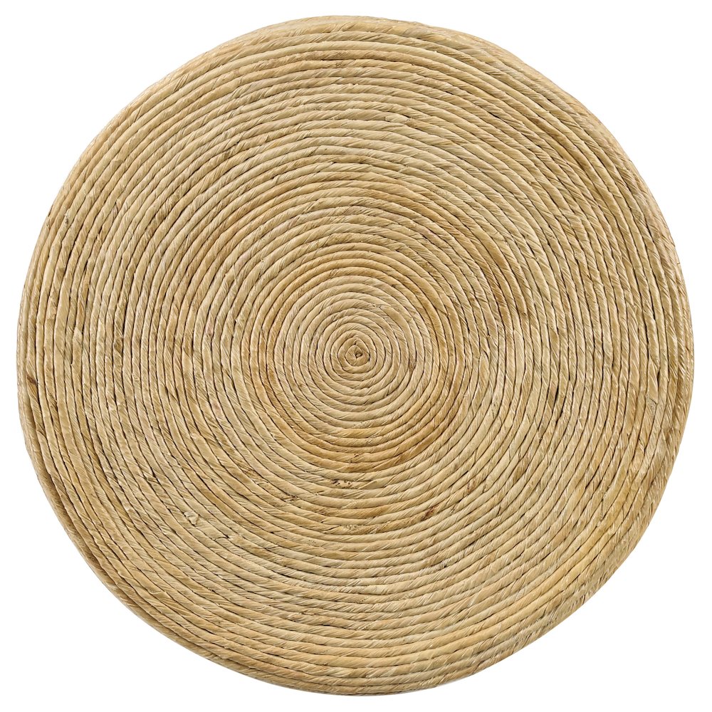 Artina Woven Rattan Round Side End Table Natural Brown. Picture 7