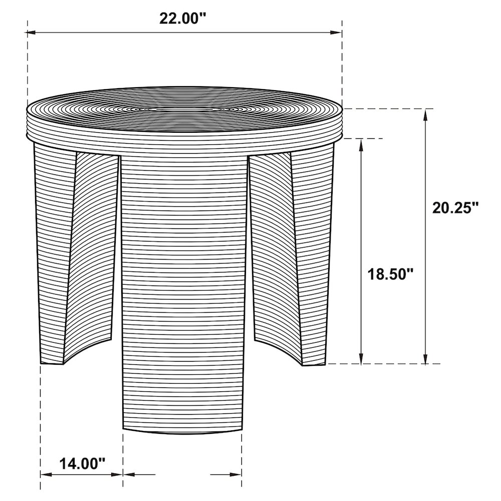 Artina Woven Rattan Round Side End Table Natural Brown. Picture 8