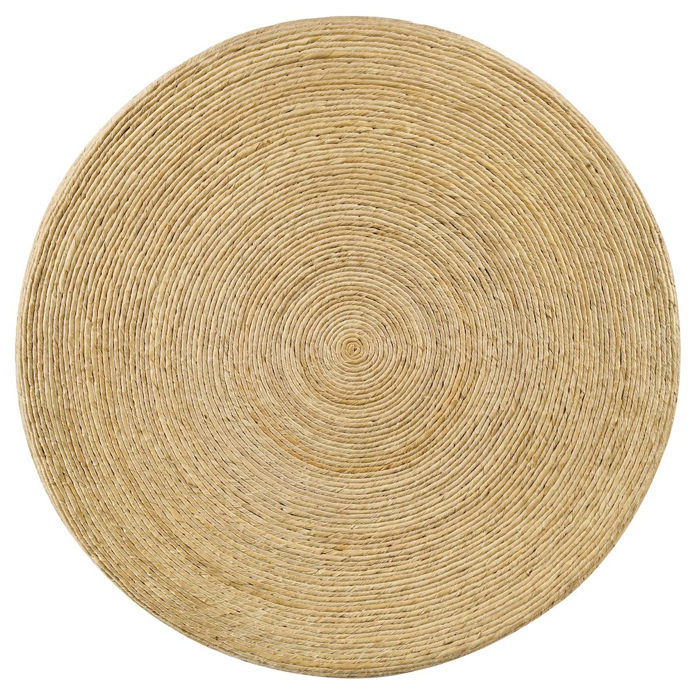 Artina Woven Rattan Round Coffee Table Natural Brown. Picture 7