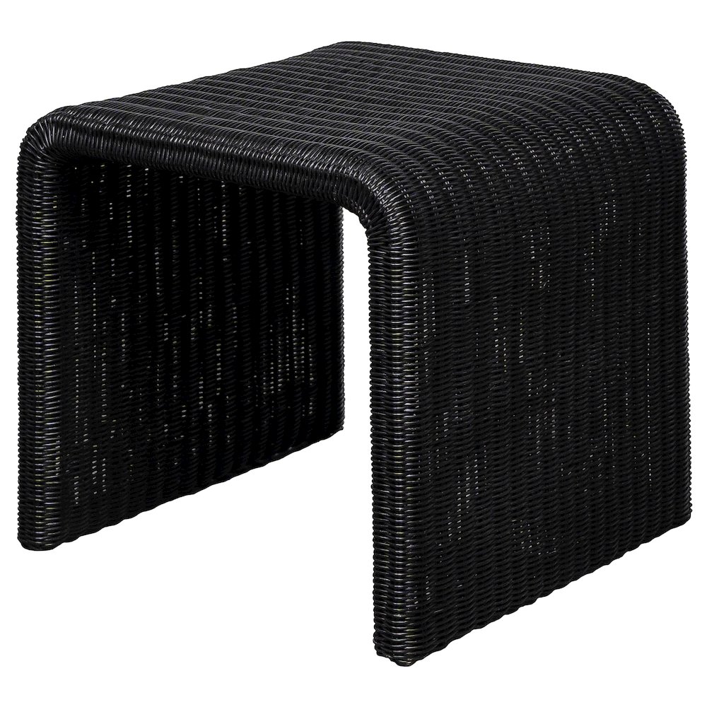 Cahya Woven Rattan Square End Table Black. Picture 4