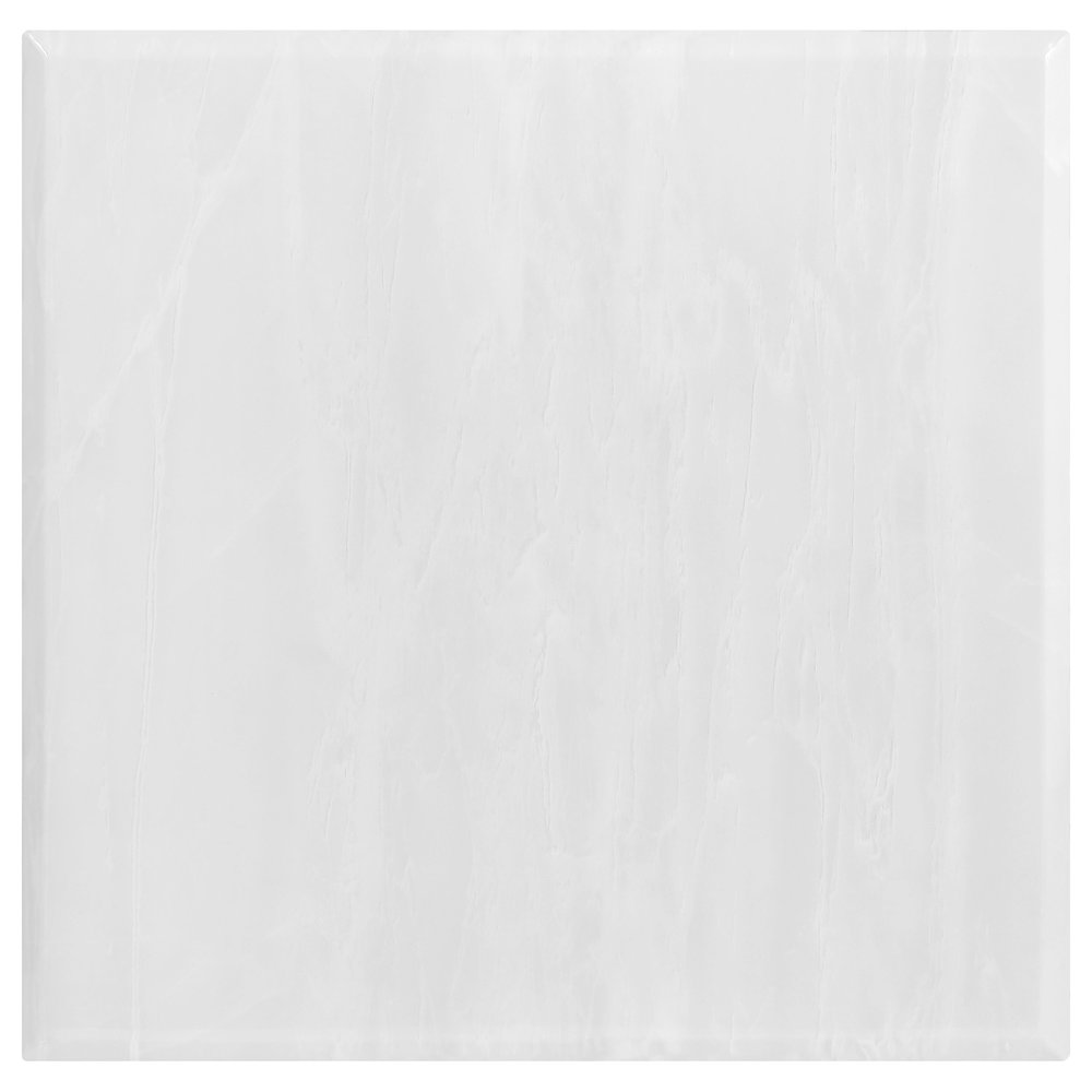 Kerwin Square Stone Top End Table White and Chrome. Picture 8