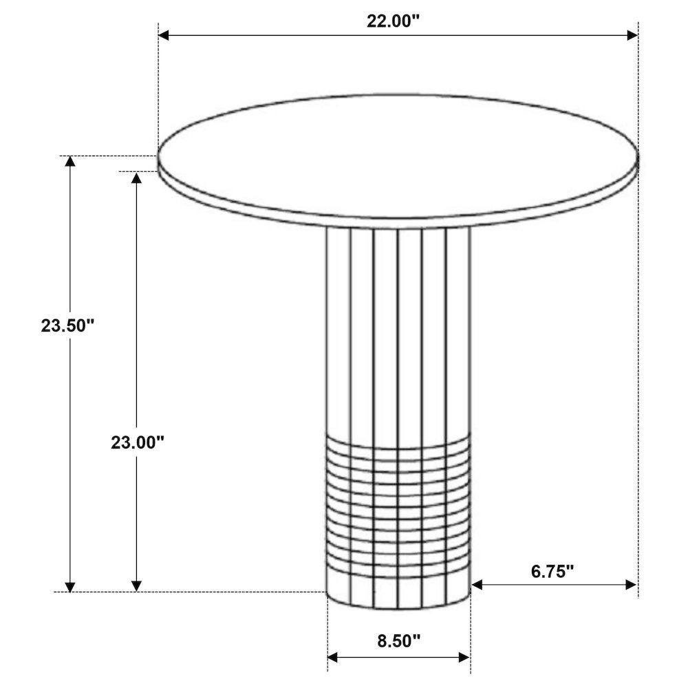 Astoria Round Genuine Marble Side End Table White. Picture 8