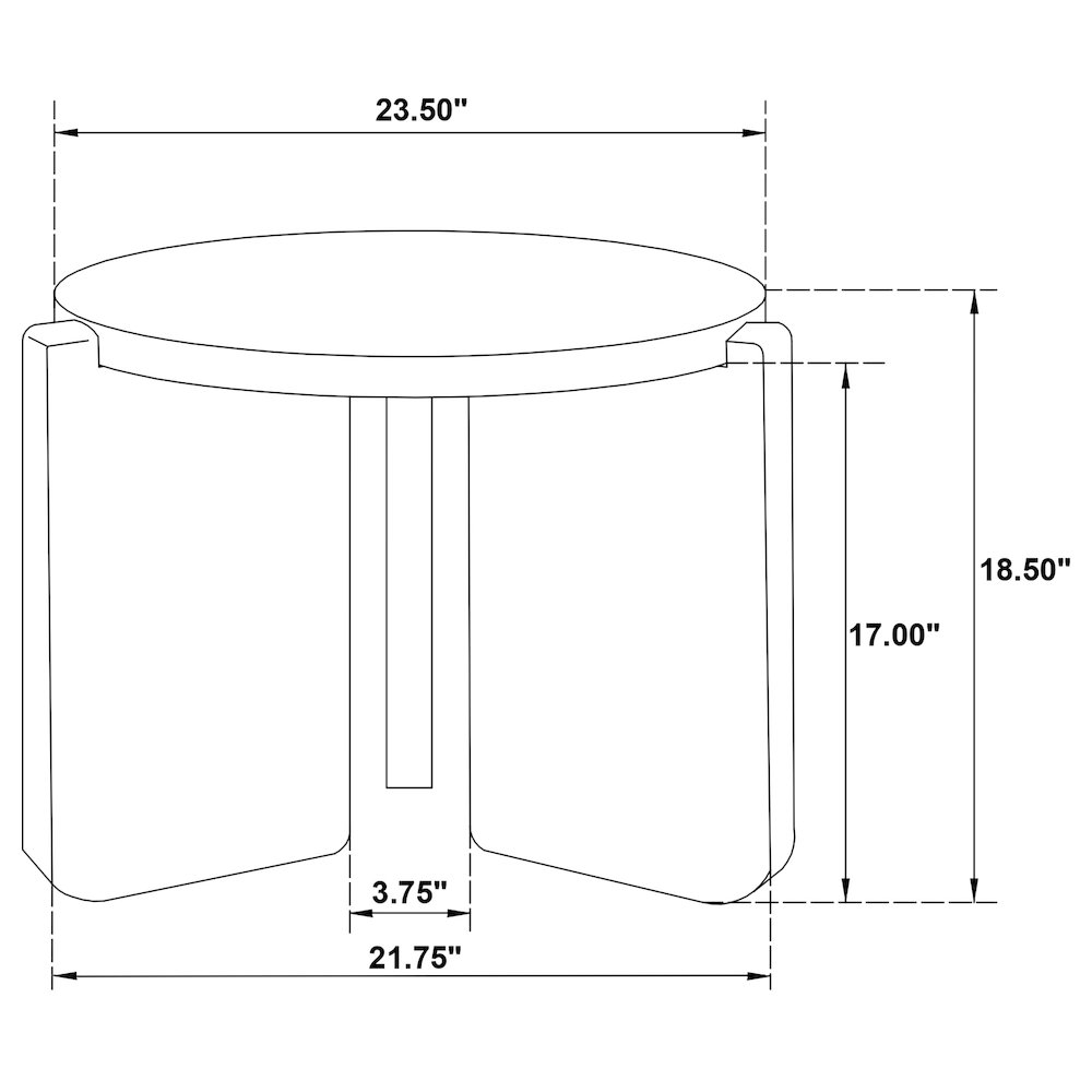 Cordova Round Solid Wood End Table Black. Picture 8