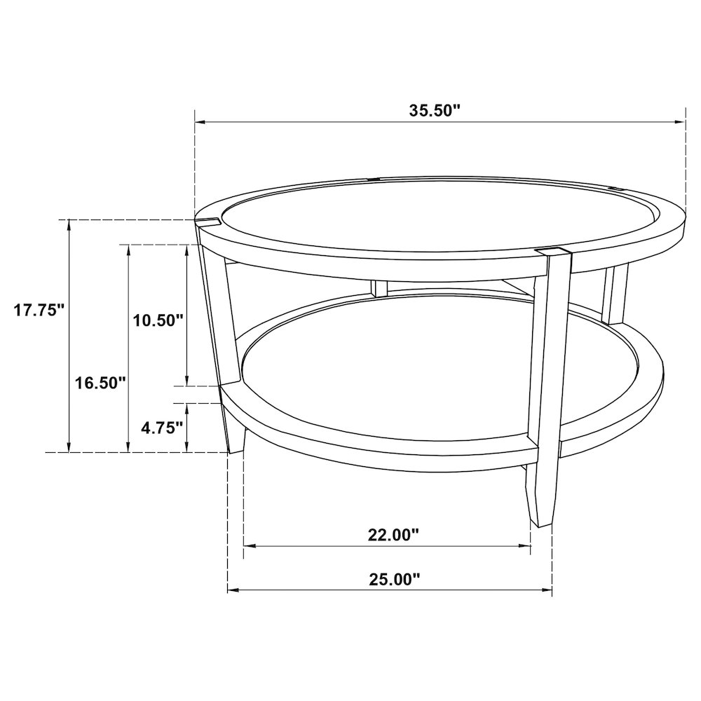 Camillo Round Solid Wood Coffee Table Maple Brown. Picture 11