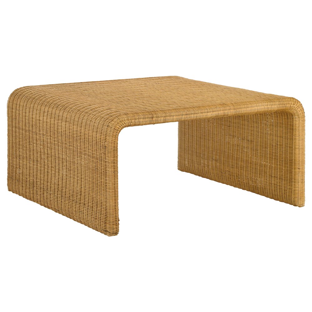 Juanita Square Woven Rattan Coffee Table Natural. Picture 1