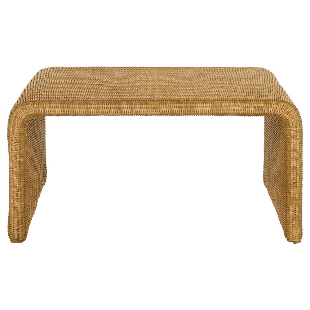 Juanita Square Woven Rattan Coffee Table Natural. Picture 3